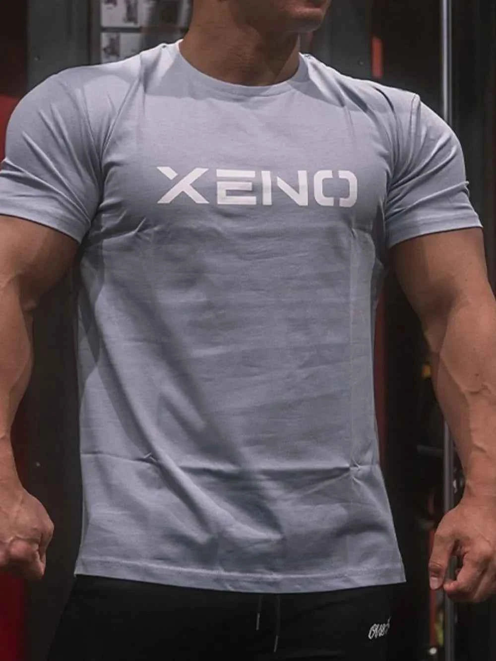 Men's Plus Size Round Neck Short Sleeve T-Shirt Gray