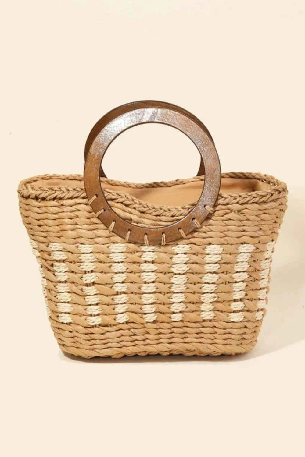 Fame Braided Round Handle Tote Bag