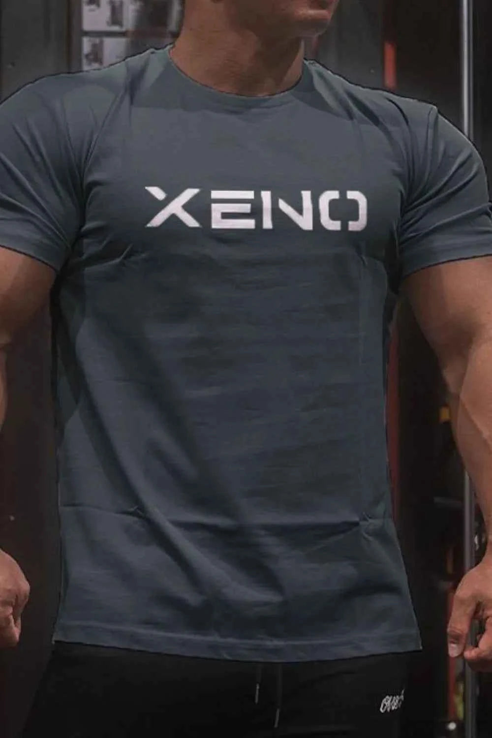 Men's Plus Size Round Neck Short Sleeve T-Shirt Dark Gray