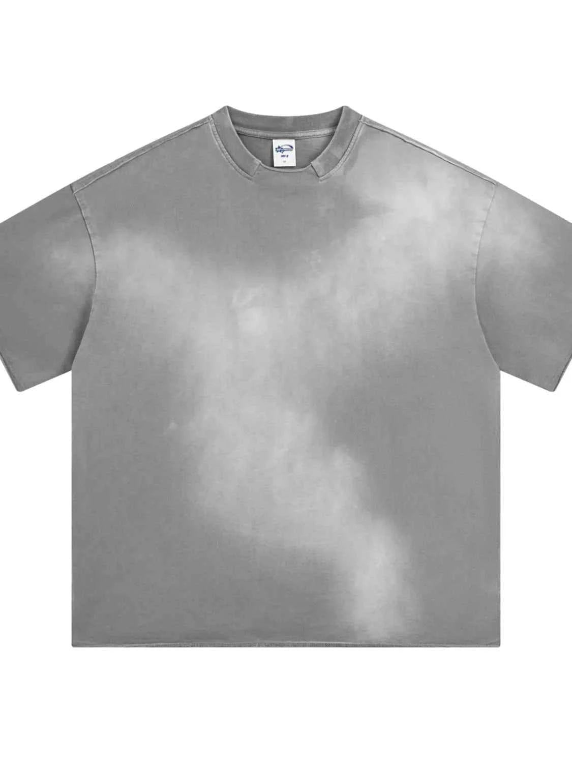 Men's Washed Round Neck Gradient T-Shirt