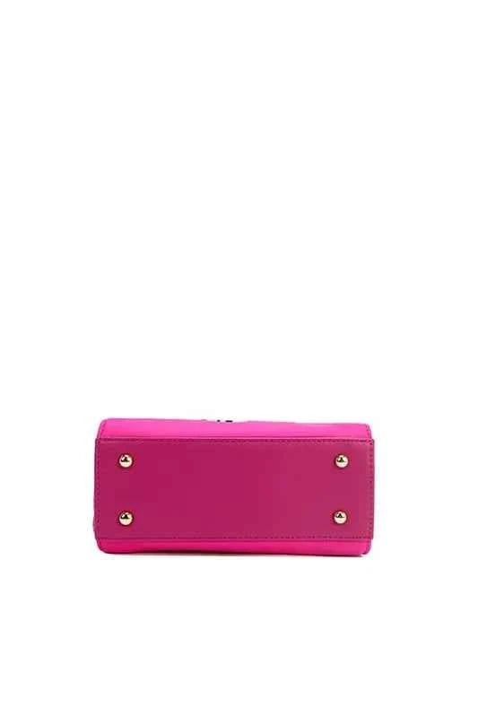 Nicole Lee USA Color Patch Handbag with Top Handle