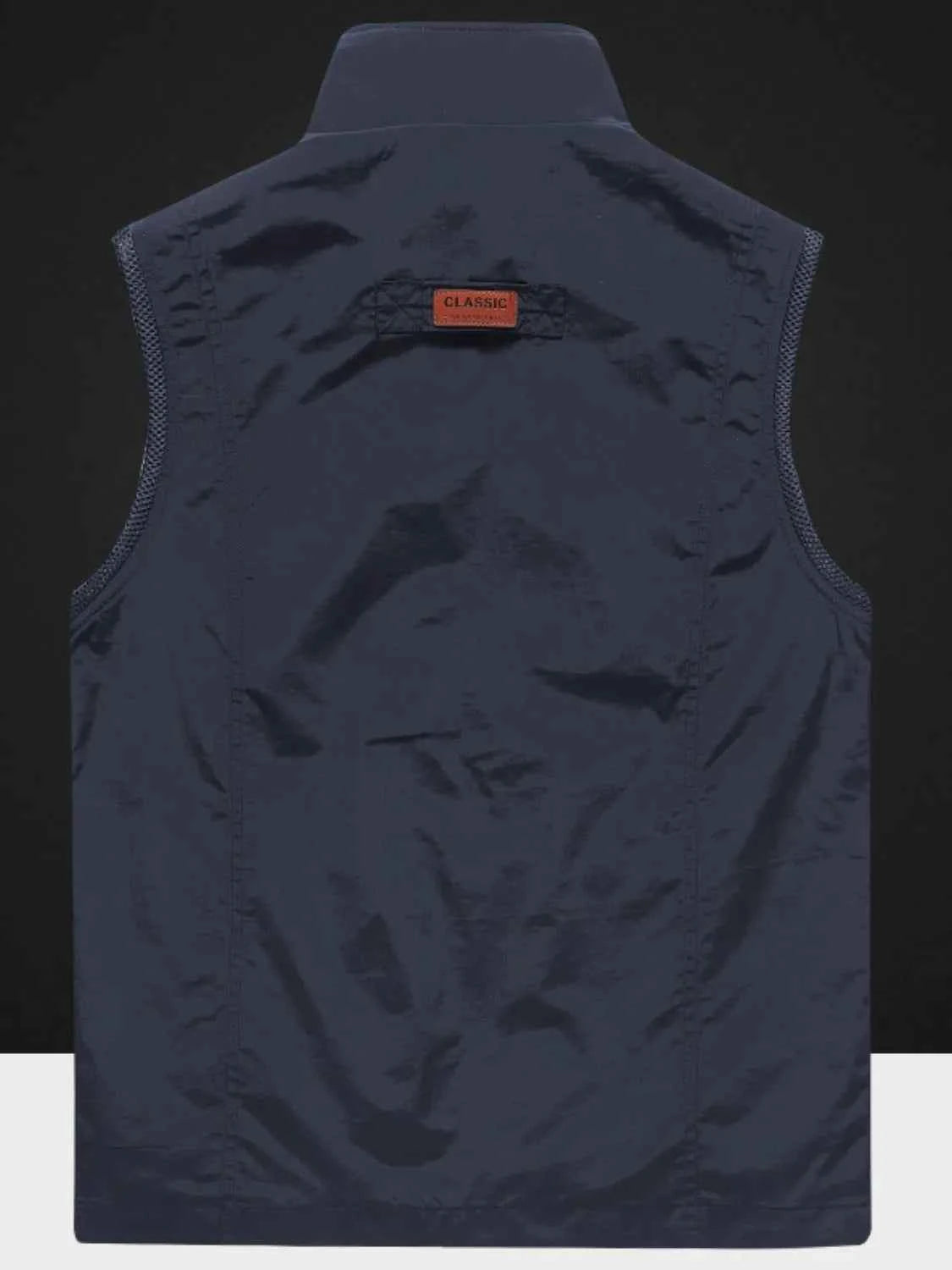 Men's Plus Size Zip Up Vest with Pockets