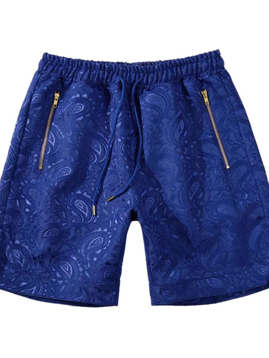 Premium Elite Ultimate Comfort Men's Drawstring Printed Shorts - Top-Rated & Customer Favorite Royal Blue M