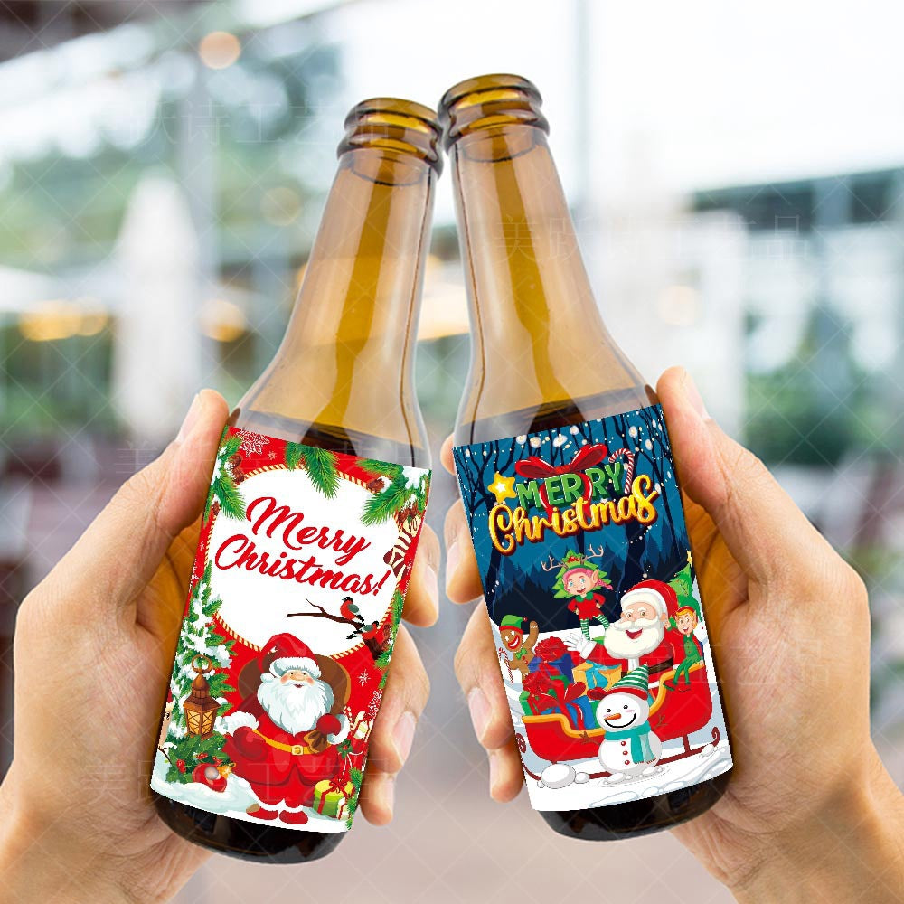 Christmas Decorative Wine Bottle Stickers - My Store