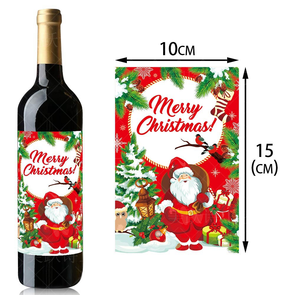 Christmas Decorative Wine Bottle Stickers - My Store