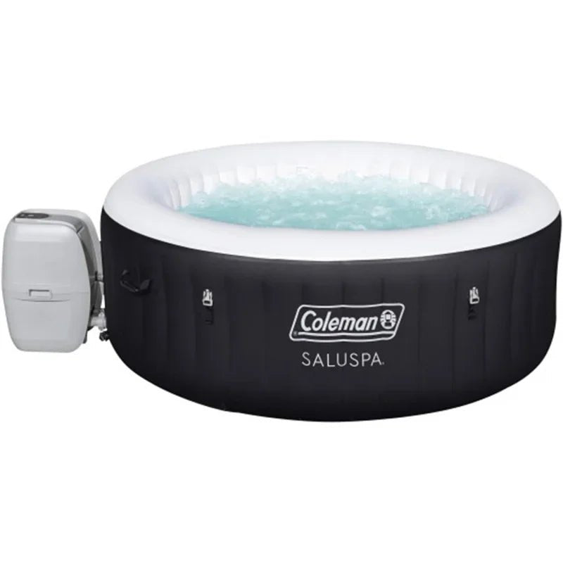 Coleman SaluSpa AirJet 2 to 4 Person Round Inflatable Hot Tub Portable Outdoor Spa with 60 Soothing AirJets and Insulated Cover