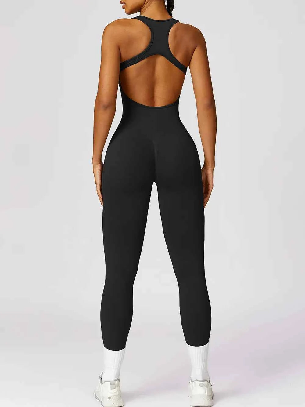 Cutout Athletic Jumpsuit for Active Wear