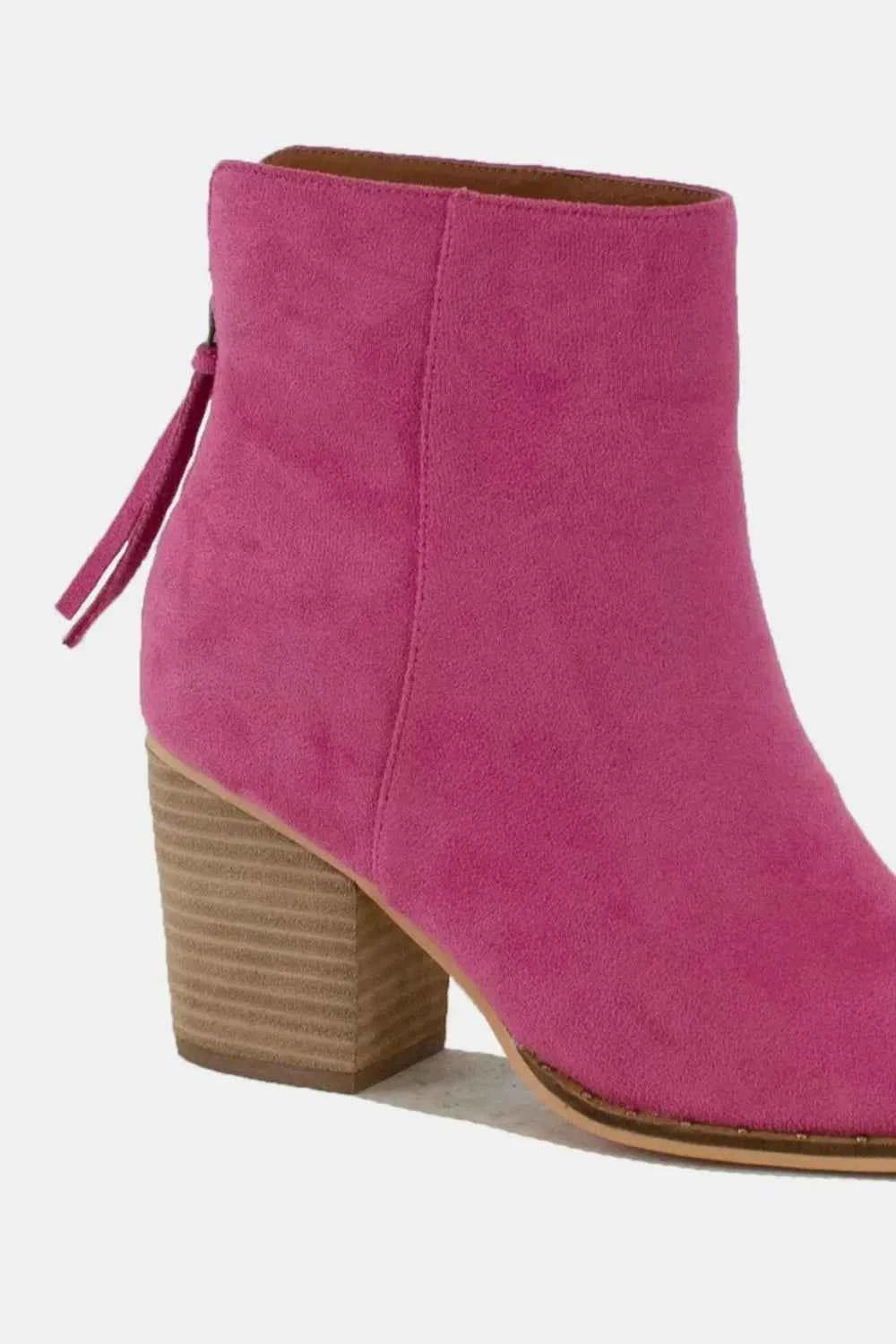 Signature Beast Fashion Suede Point Toe Ankle Booties