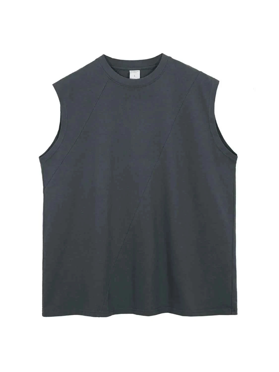 Men's Solid Color Round Neck Tank