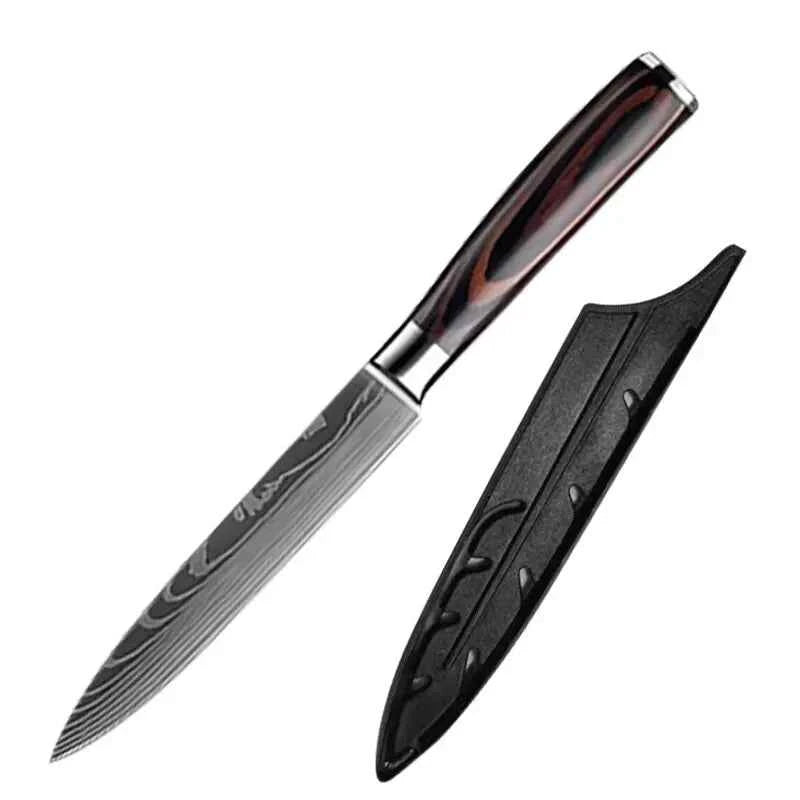 Damascus Pattern Chef Knife Set - Premium Quality C