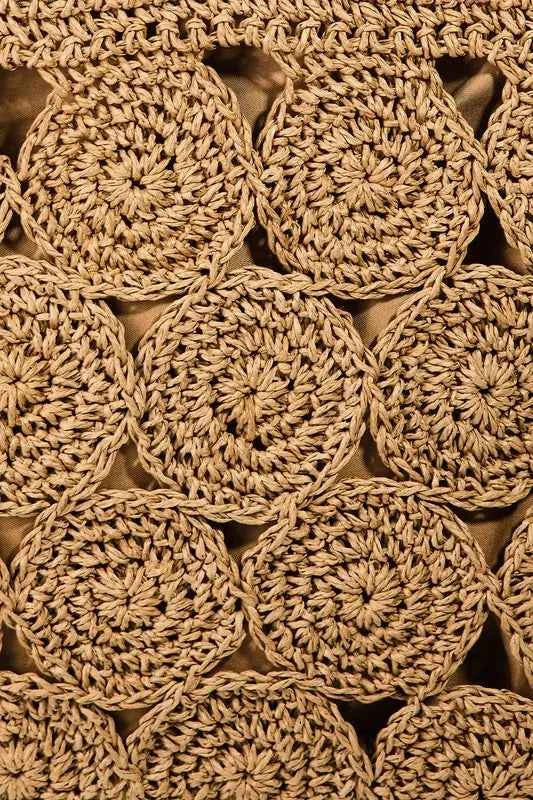Fame Square Braided Pattern Tote Bag
