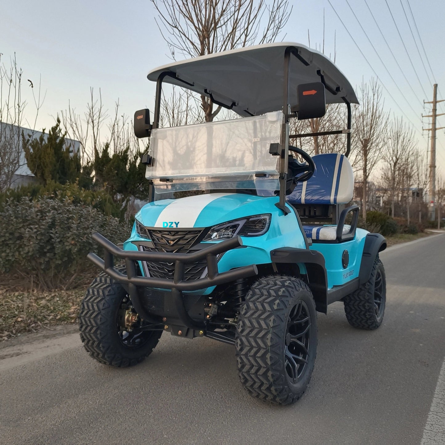 EEC Certified Street-Legal Electric Golf Cart - 72V Lithium Battery with Lifted Design