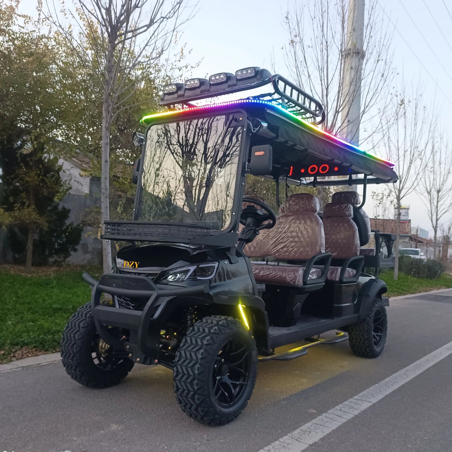 EEC Certified Street-Legal Electric Golf Cart - 72V Lithium Battery with Lifted Design 6 seats