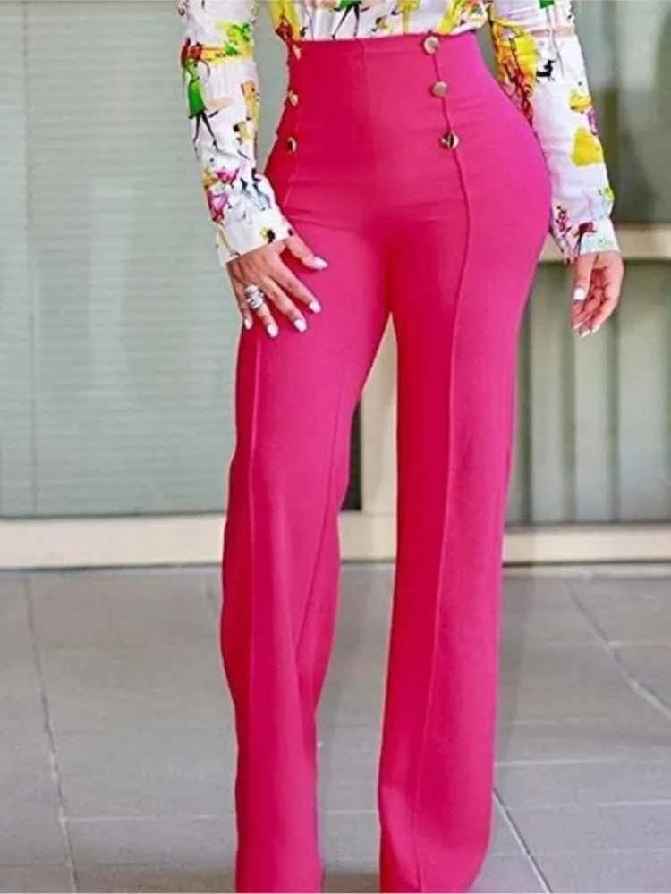 Elegant Essentials High Waist Wide Leg Pants - Top-Rated Office Fashion
