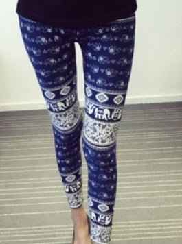 Elephant Mandala Leggings for Activewear - Polyester