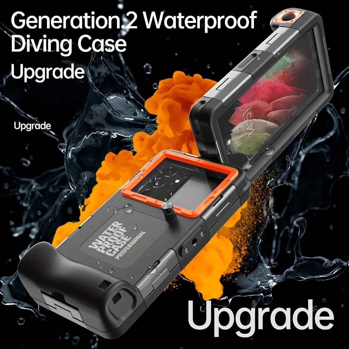 Up to 6.9 inches Waterproof Diving Case for Phones - Perfect for Swimming and Snorkeling - Compatible with iPhone 15, 14, 13, 12, 11, Pro Max, Plus, Samsung Galaxy Ultra and More - Protective Plastic Material