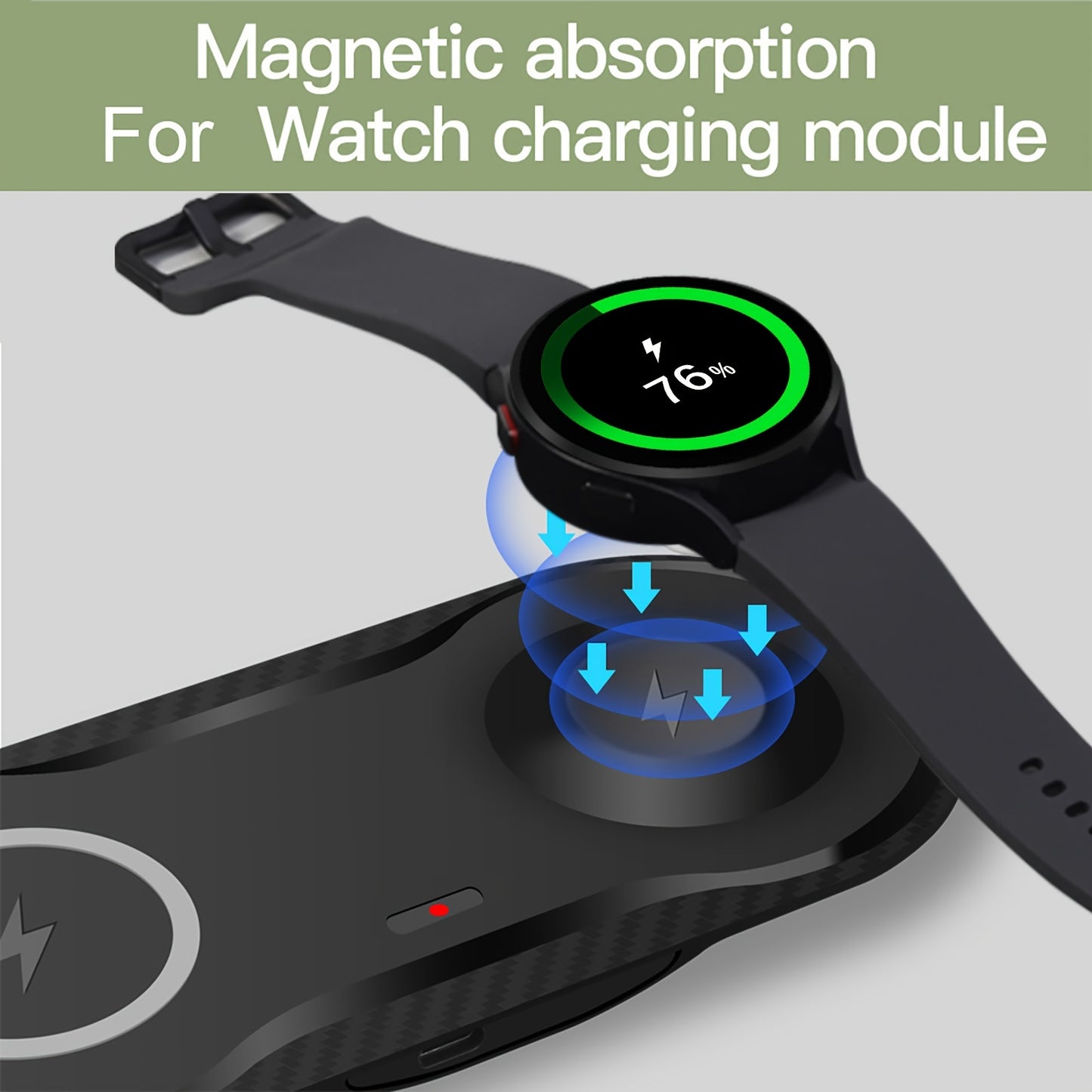2-in-1 Fast Wireless Charger Mat - Dual Charging Pad for Galaxy Devices