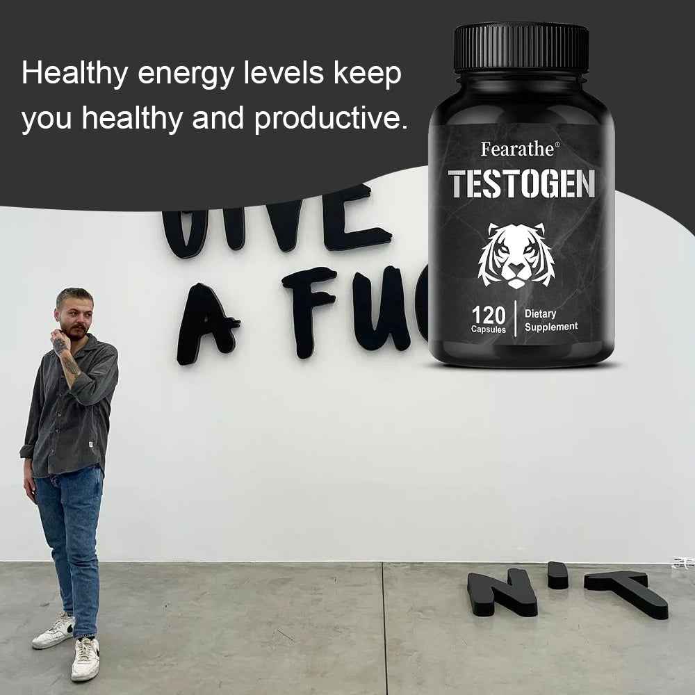 Fearathe Testogen Testosterone Booster Capsules - 120 Count