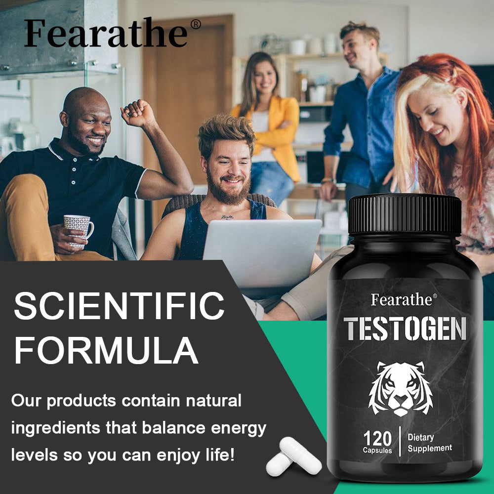 Fearathe Testogen Testosterone Booster Capsules - 120 Count