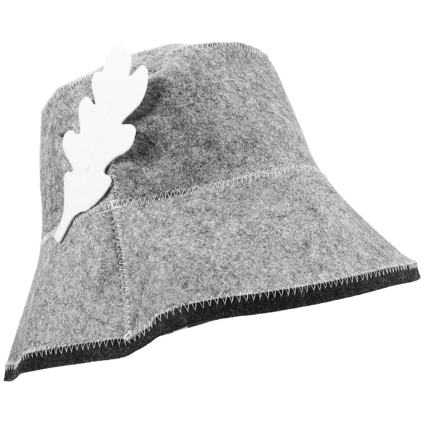 Felt Sauna Hat for Relaxation Grey