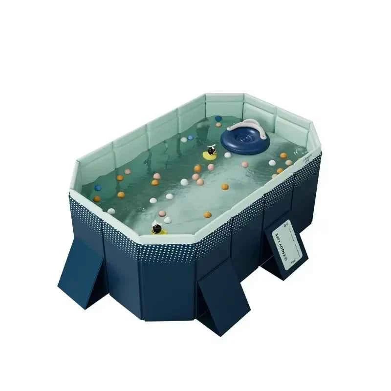 Foldable Pool, Non-Inflatable Kids' and Adults' Outdoor Swimming Pool, Hard Plastic Shell Portable Pool, Kid PoolFoldable Pool,