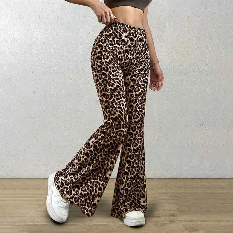 Leopard Print High Waist Flare Leggings - Slimming & Stylish for Women PX2404060
