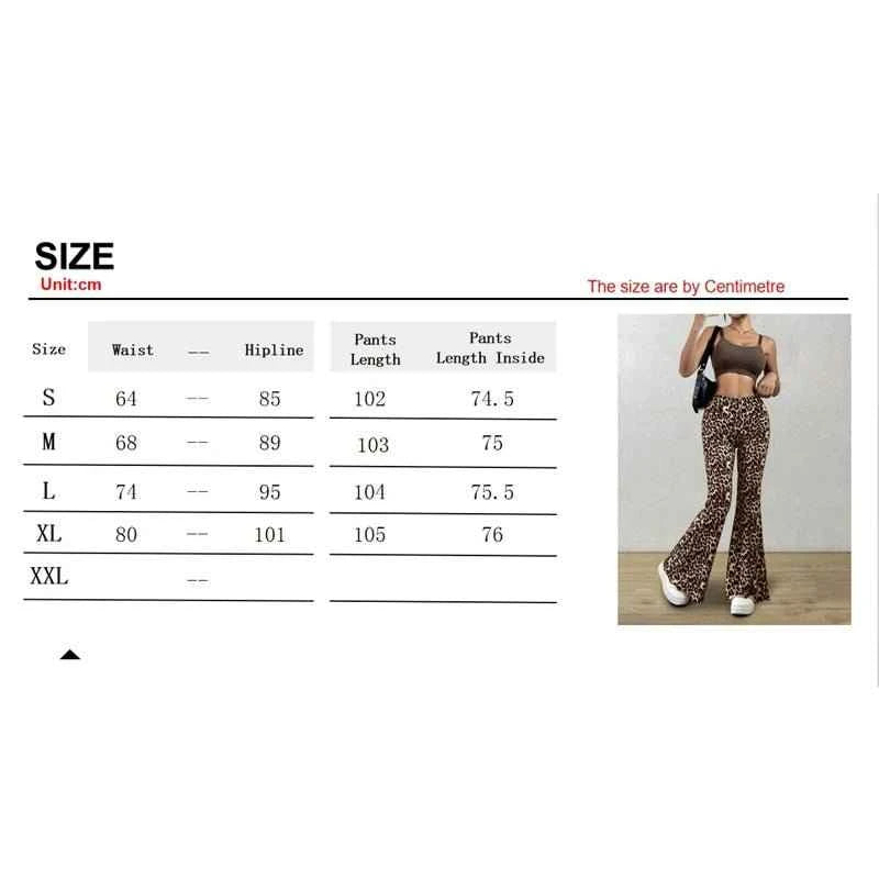 Leopard Print High Waist Flare Leggings - Slimming & Stylish for Women