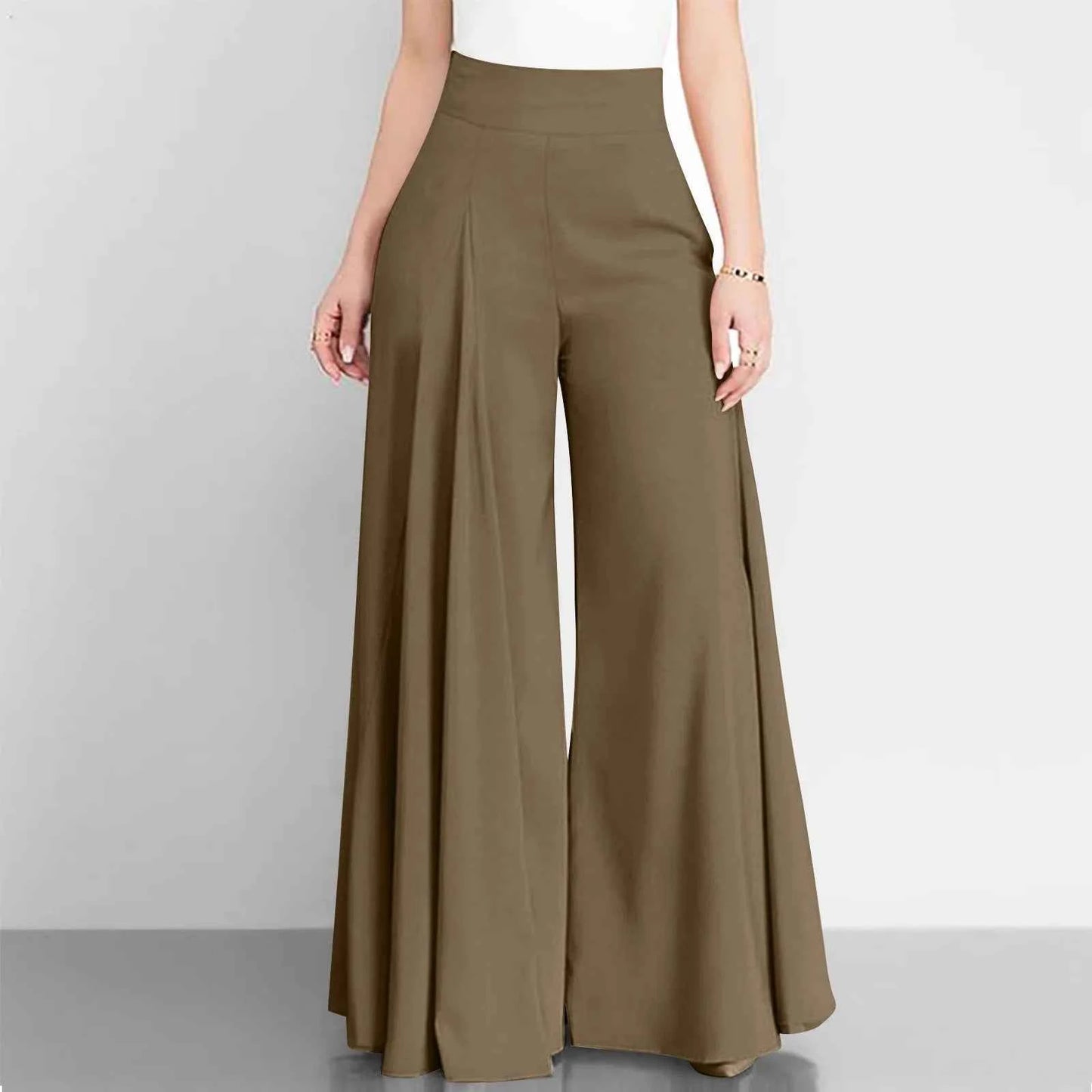 High Waist Wide Leg Pants for Effortless Style Coffee