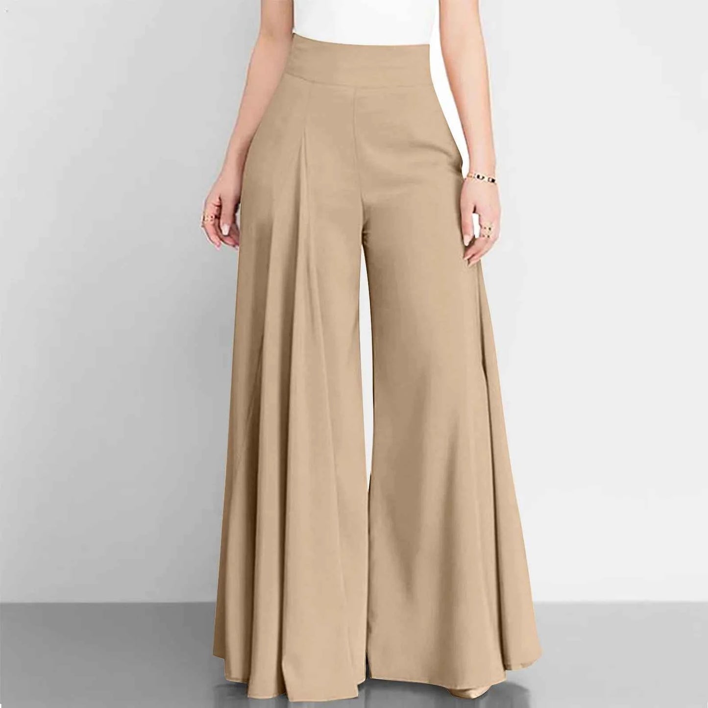 High Waist Wide Leg Pants for Effortless Style Khaki