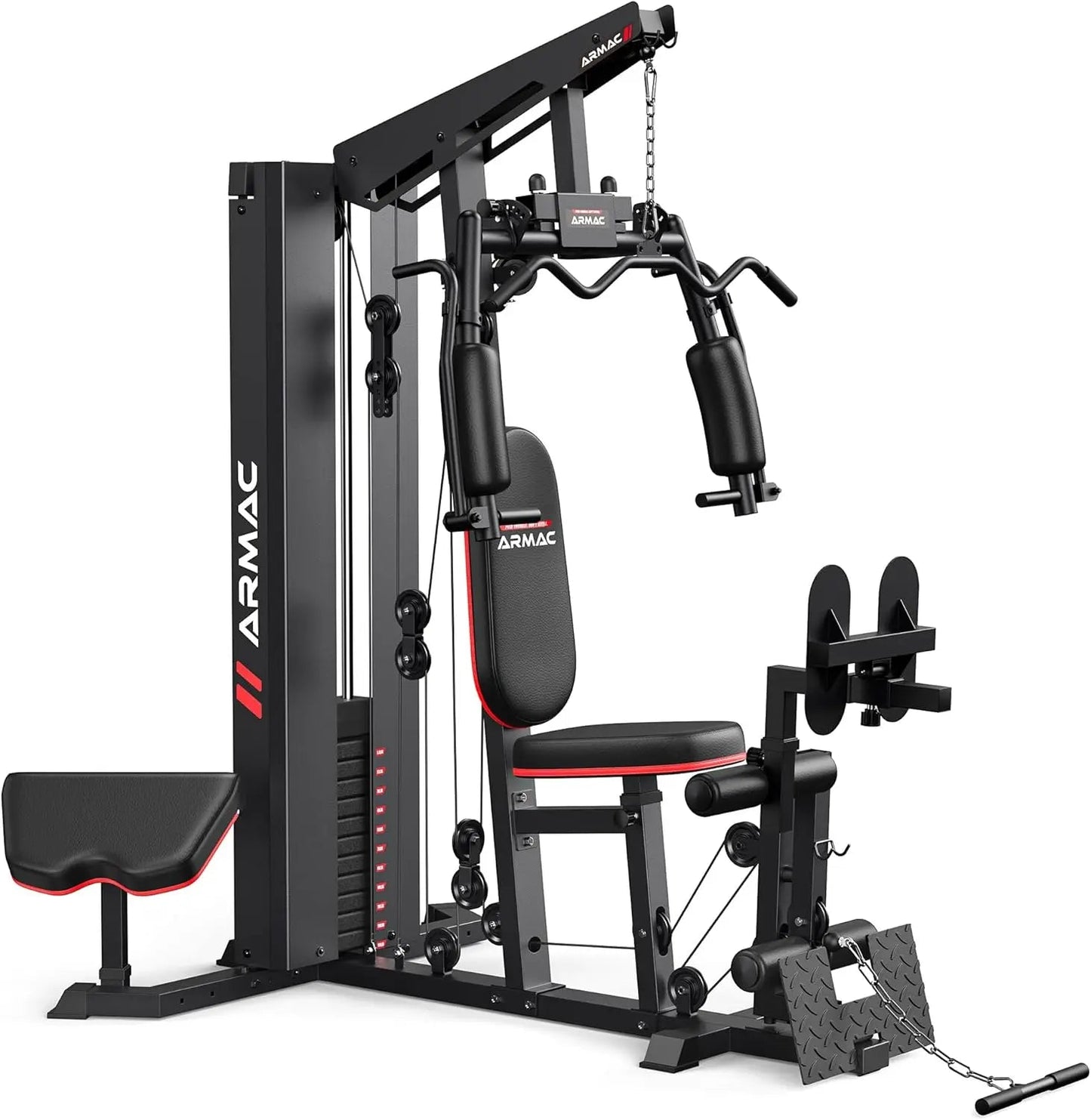Home Gym Equipment for Leg Press, 150LBS Weight Stack Machine, Workout Station with Pulley System United States