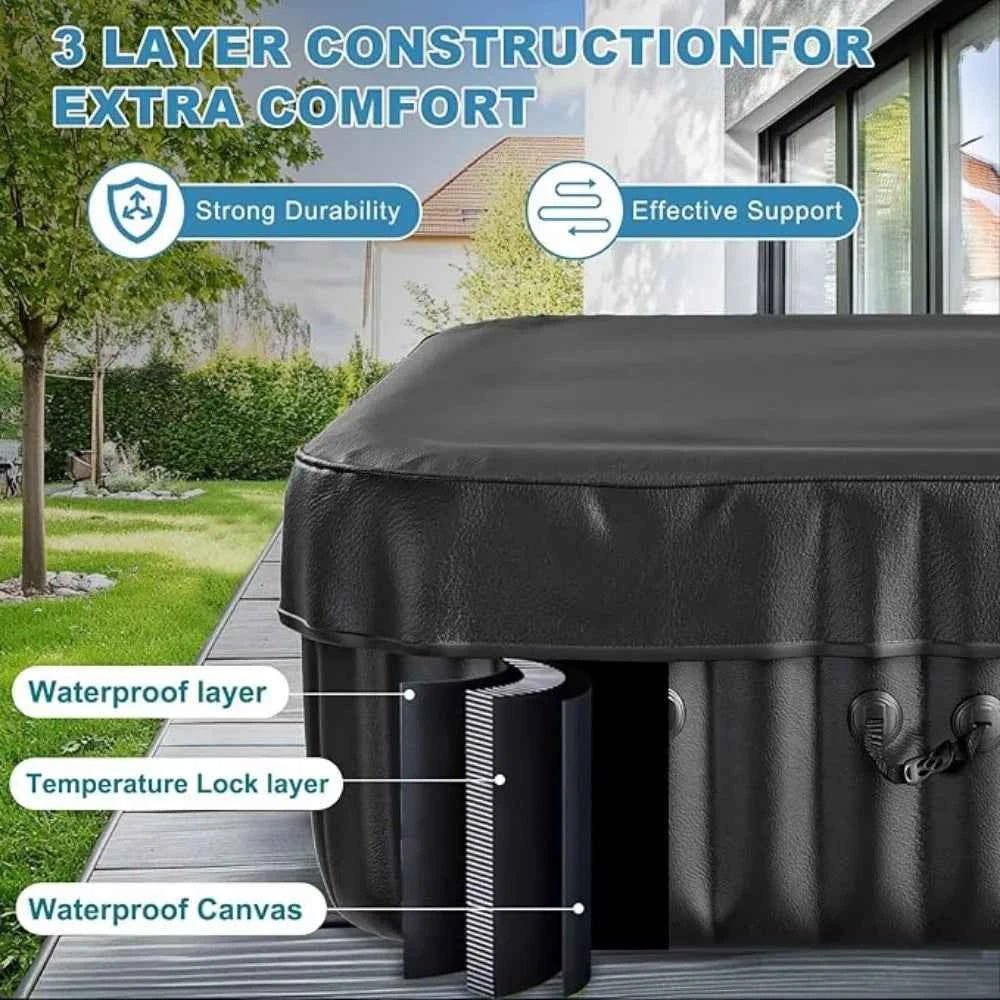 Inflatable Hot Tub - Ultimate Relaxation - Portable Blow Up Spa