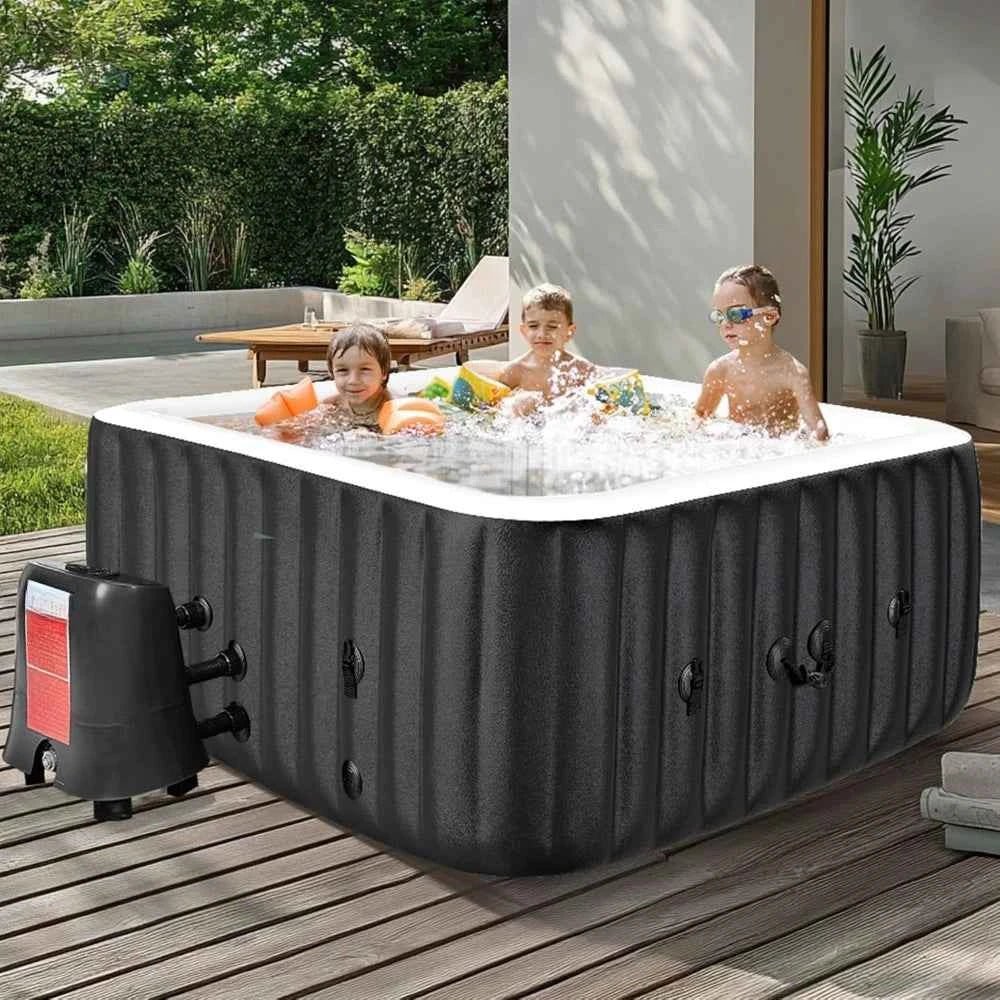 Inflatable Hot Tub - Ultimate Relaxation - Portable Blow Up Spa Black United States