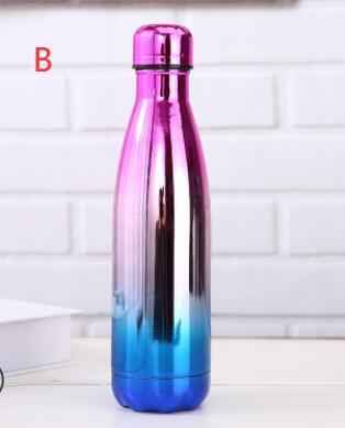 My Store Insulated Stainless Steel Water Bottle in Pink and Blue Gradient Design for Stylish Hydration
