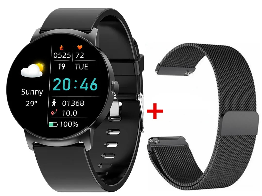 KS02 Smart Watch - Top Tech Wearable Black Milan
