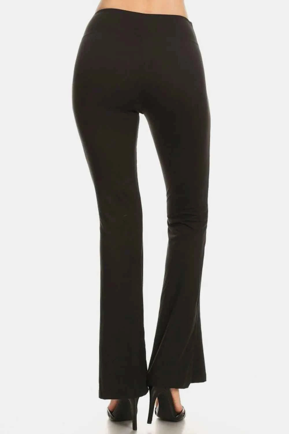 Leggings Depot High Waist Flare Leggings Black Organic