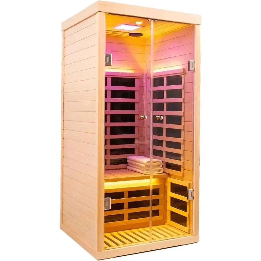 Luxury 1-Person Infrared Sauna - Ultimate Relaxation & Wellness - Classical Wearable