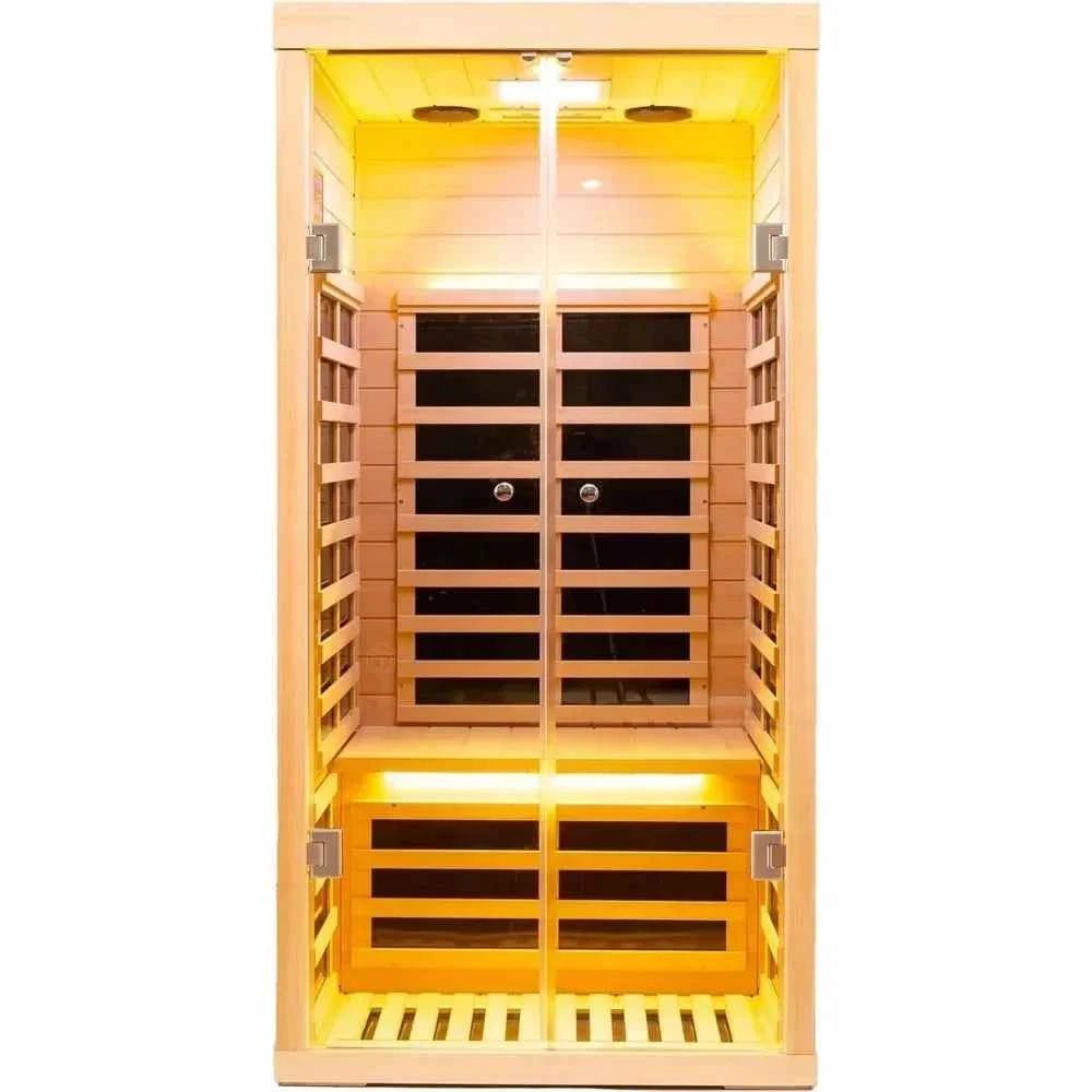 Luxury 1-Person Infrared Sauna - Ultimate Relaxation & Wellness - Classical Wearable
