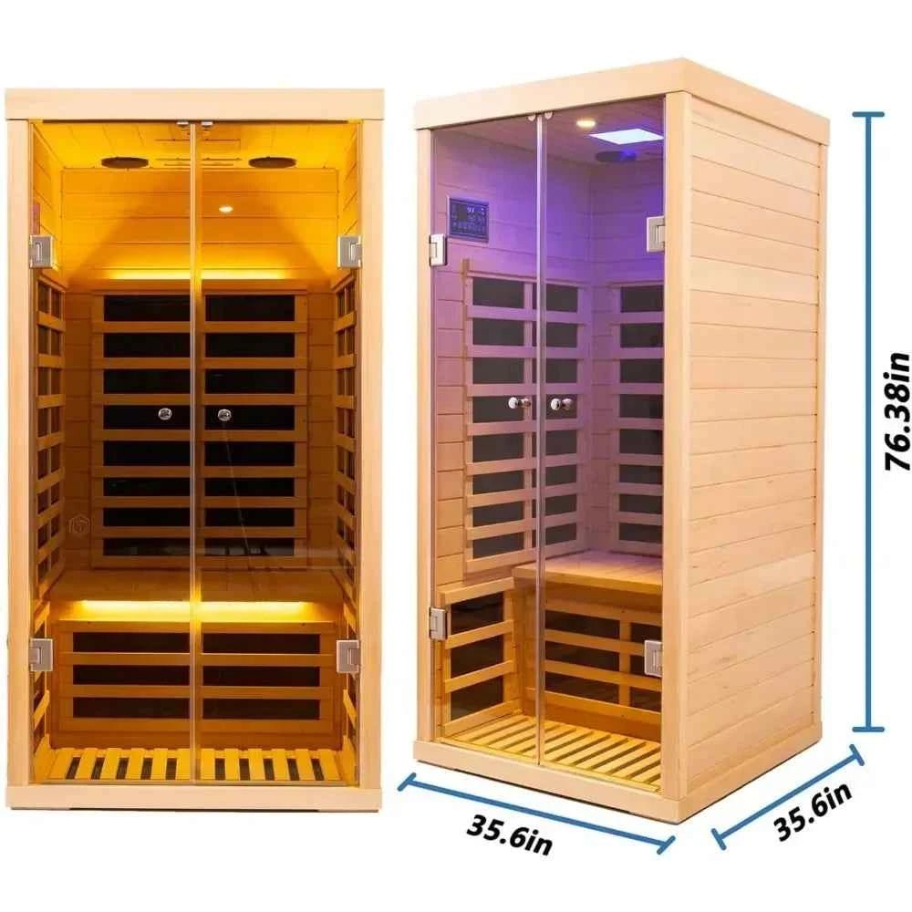 Luxury 1-Person Infrared Sauna - Ultimate Relaxation & Wellness - Classical Wearable