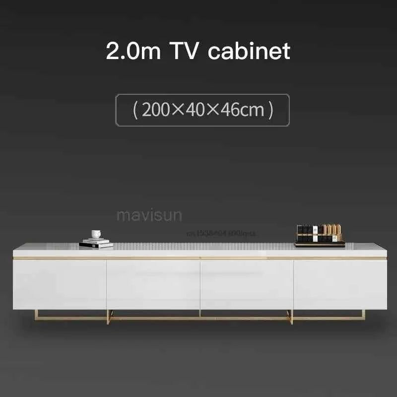 Luxury Living Room Furniture Set - Modern Wood Coffee Table & TV Cabinet Combo 2M TV Cabinet