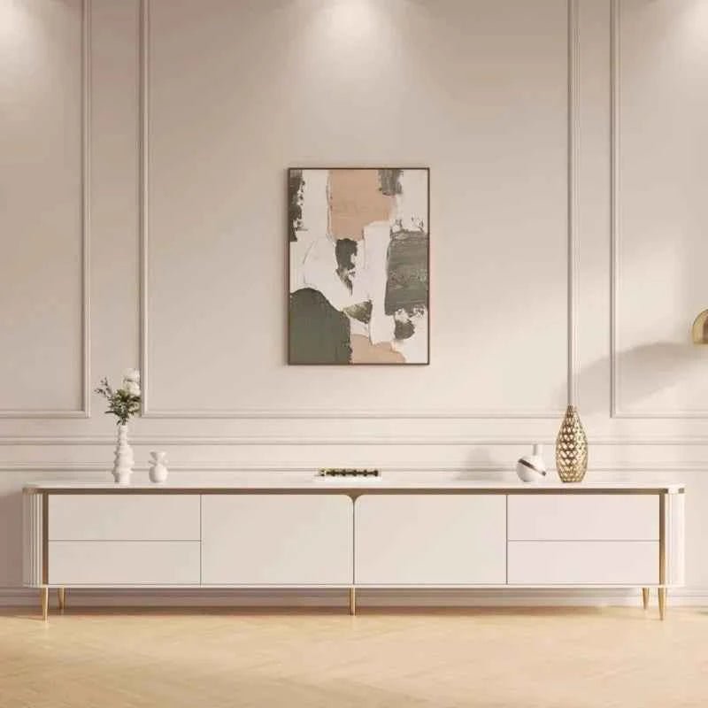 Luxury Modern Solid Wood TV Stand & Coffee Table - Perfect for Small Space Living Room Furniture