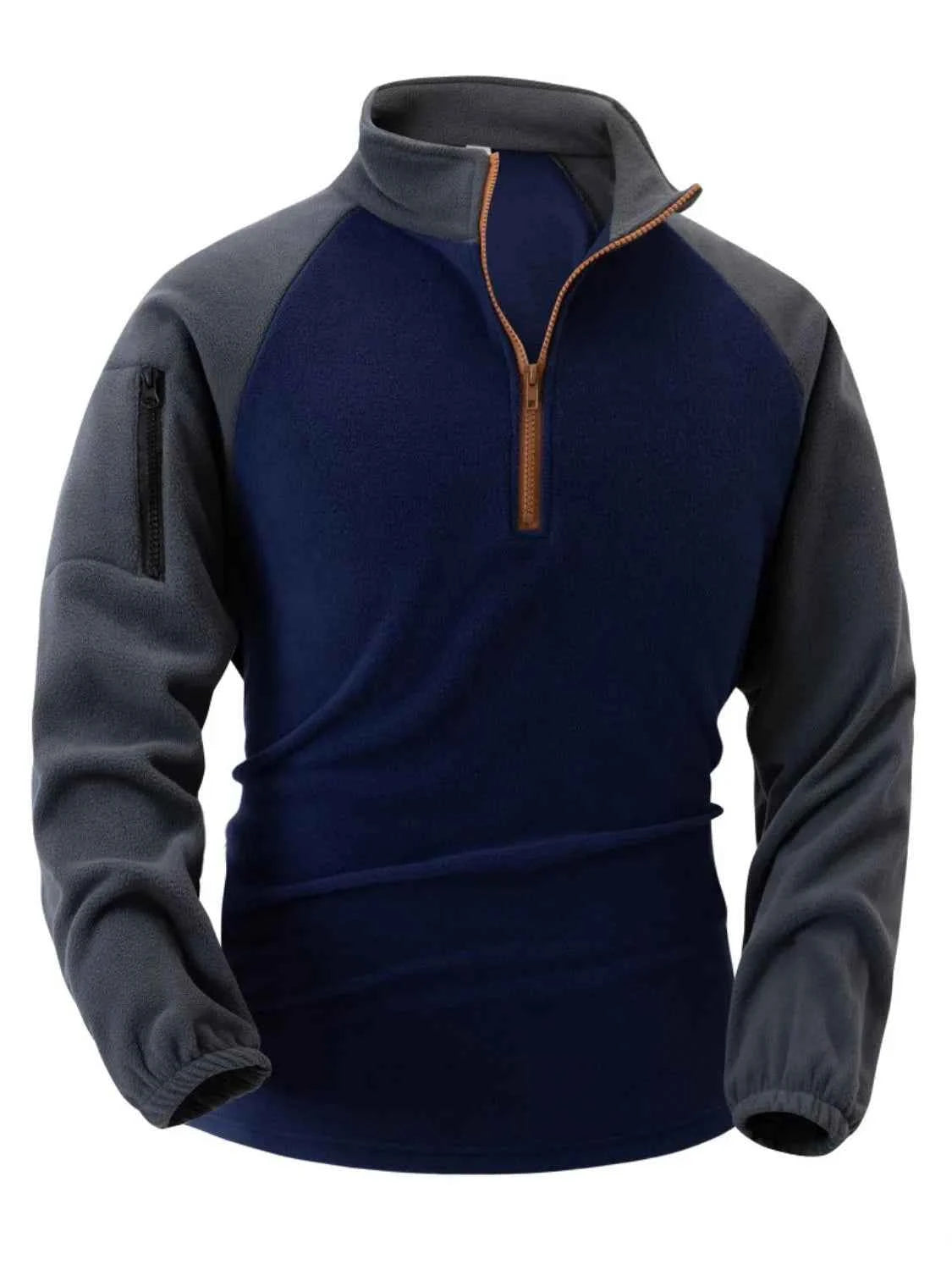 Men's Contrast Raglan Sweatshirt - Stylish Comfort Navy