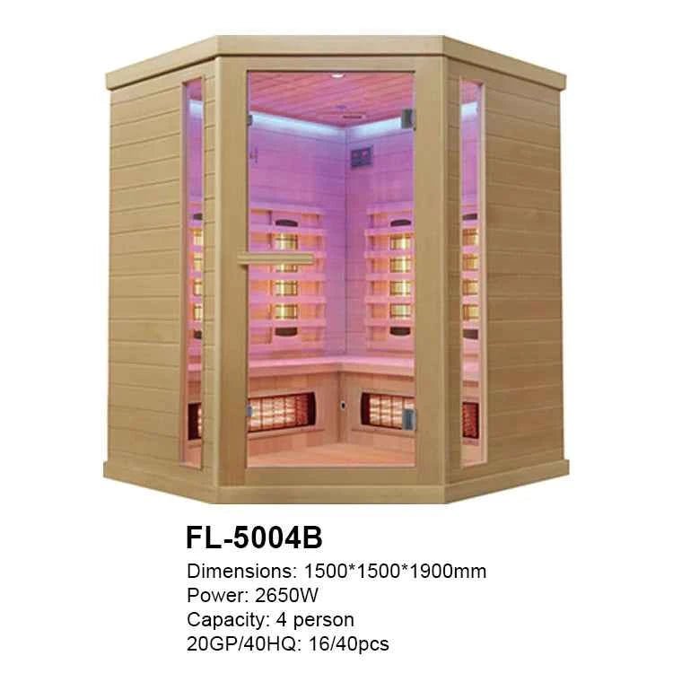 Modern Luxury 2-Person Indoor Dry Steam Sauna Room With Computer Control Panel Far Infrared Features