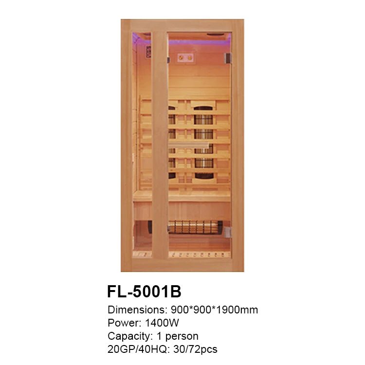 Modern Luxury 2-Person Indoor Dry Steam Sauna Room With Computer Control Panel Far Infrared Features