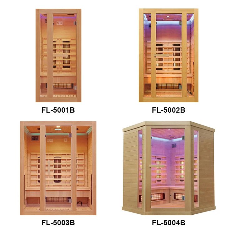 Modern Luxury 2-Person Indoor Dry Steam Sauna Room With Computer Control Panel Far Infrared Features