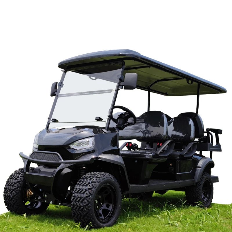 New Design Professional Custom Electric Golf Cart Hunting Lithium Battery 4 Persons 2+2 Seats Golf Cart Off-road Buggy Vehicle 6 seats