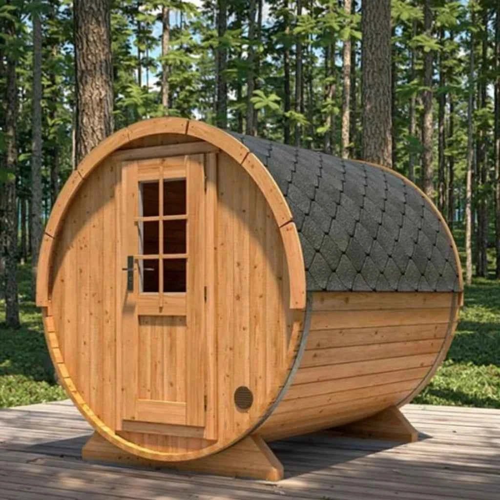UltraLux Outdoor Wood Barrel Sauna Retreat Default Title