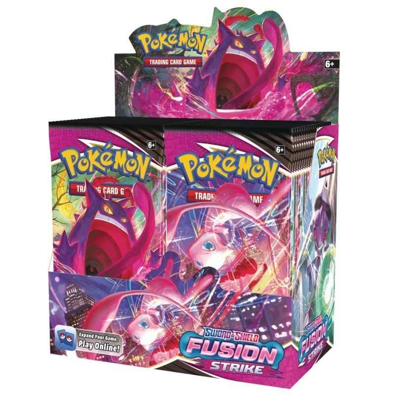 Pokémon Sword and Shield Fusion Strike Booster Box, ideal for collectors to buy Pokémon cards online