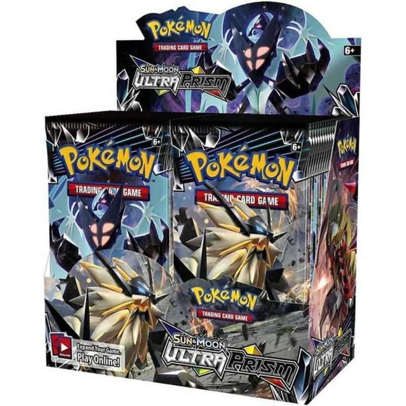 Pokémon trading card game display box featuring Sun & Moon Ultra Prism, buy Pokémon cards online