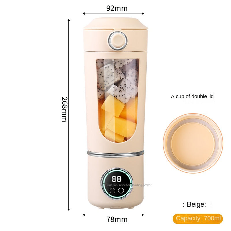 Portable Juicer USB Charging for Fresh Smoothies Beige English version