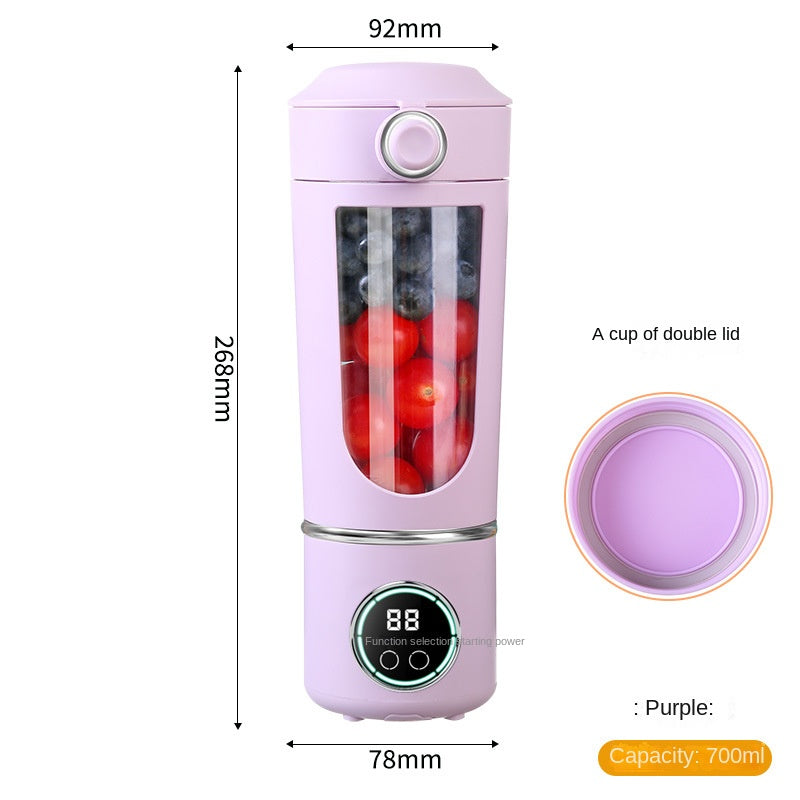 Portable Juicer USB Charging for Fresh Smoothies Purple English version